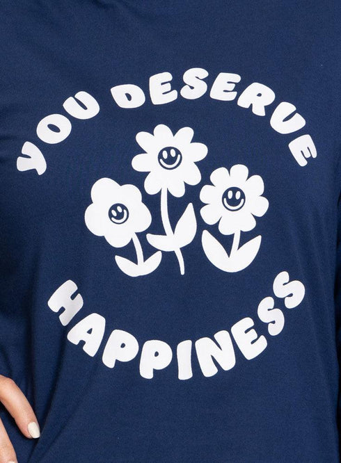 True Blue Printed Long - Sleeve Design 43 - Khotwh